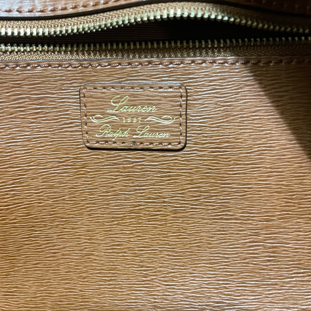 Ralph Lauren Tan Structured Leather Tote - Picture 6 of 14